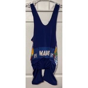Santini Mapei Cycling Bib Shorts Men's Size S Blue Italian Sportswear
